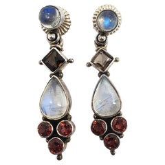 India NB Orecchini con pietra di luna in argento Sterling #21691