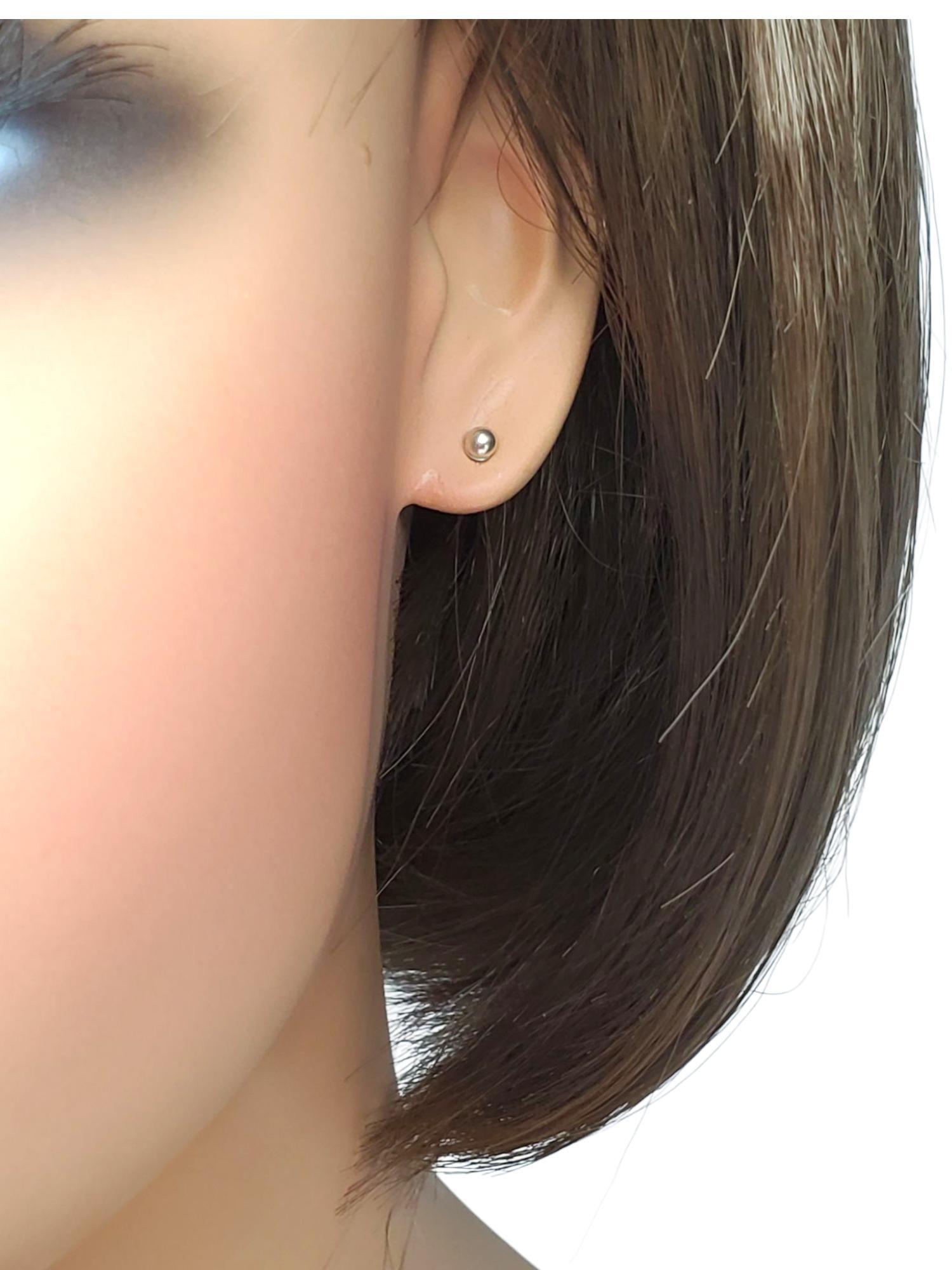 James Avery Boucles d'oreilles Ball and Ball en argent #21672 en vente 4