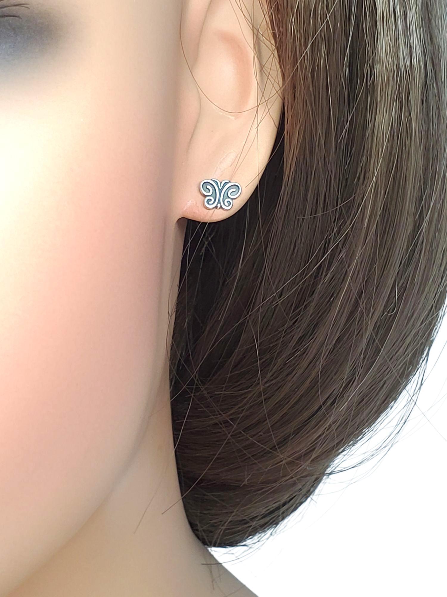 James Avery Boucles d'oreilles papillon en argent #21671 en vente 4