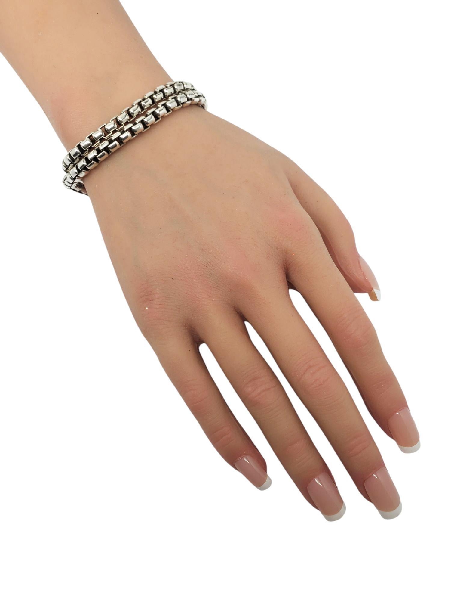 Zina Sterling Silver Double Box Link Bracelet #21623 en vente 3