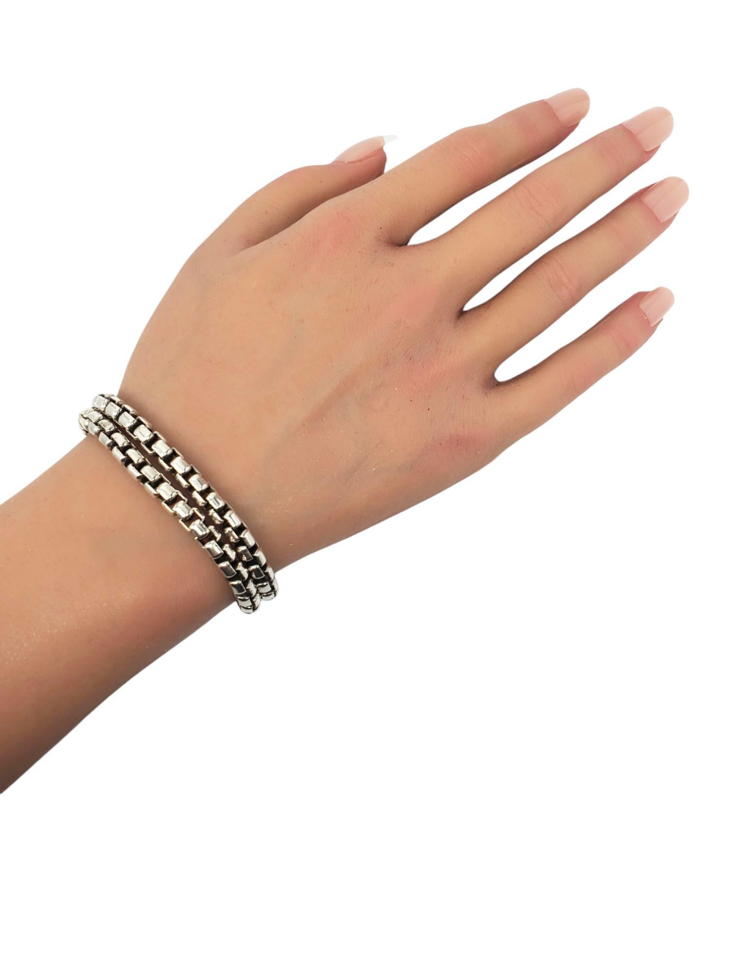 Zina Sterling Silver Double Box Link Bracelet #21623 en vente 4