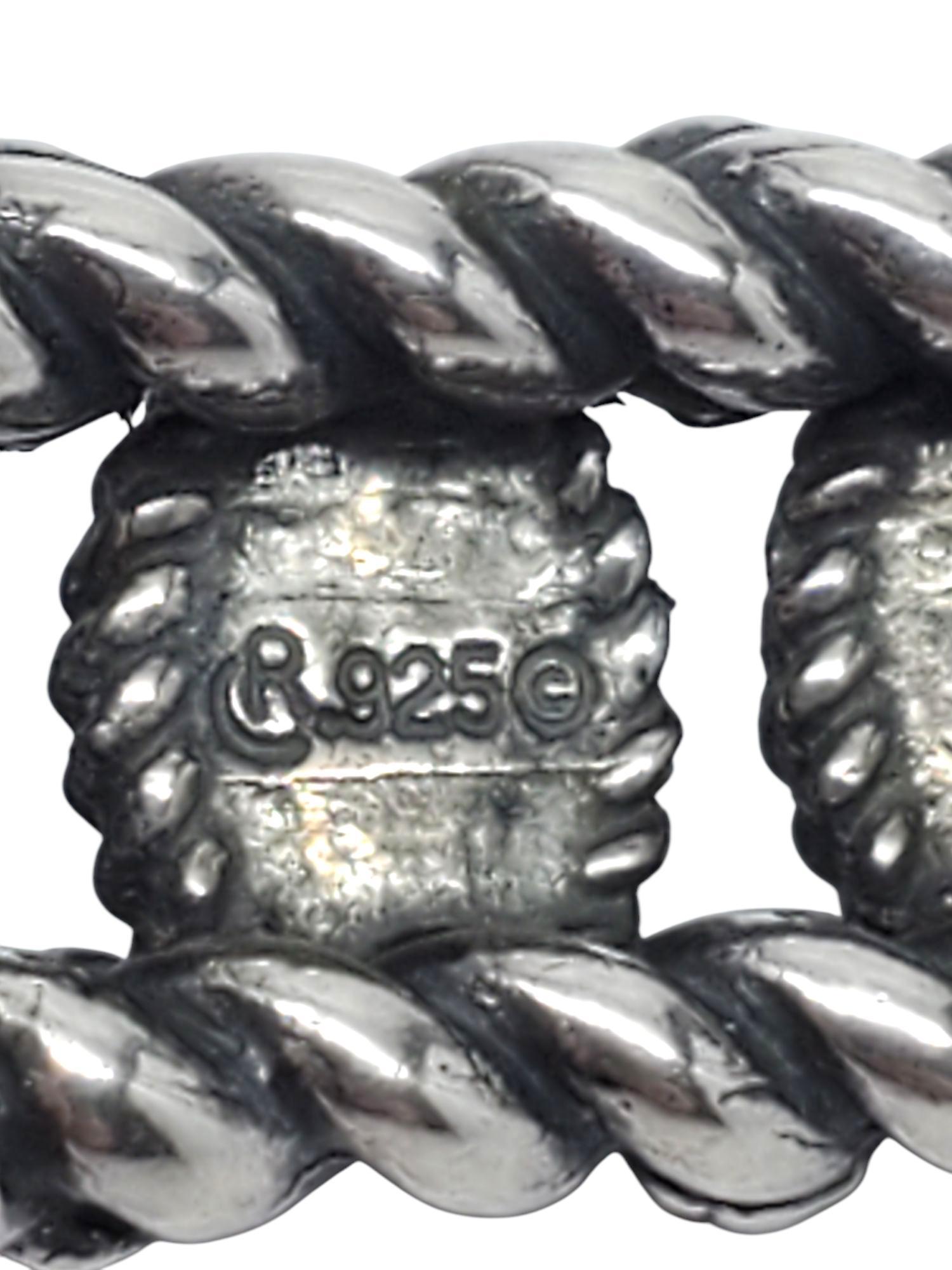 Carolyn Pollack Bracciale in corda di turchese in argento sterling #21621 in vendita 2