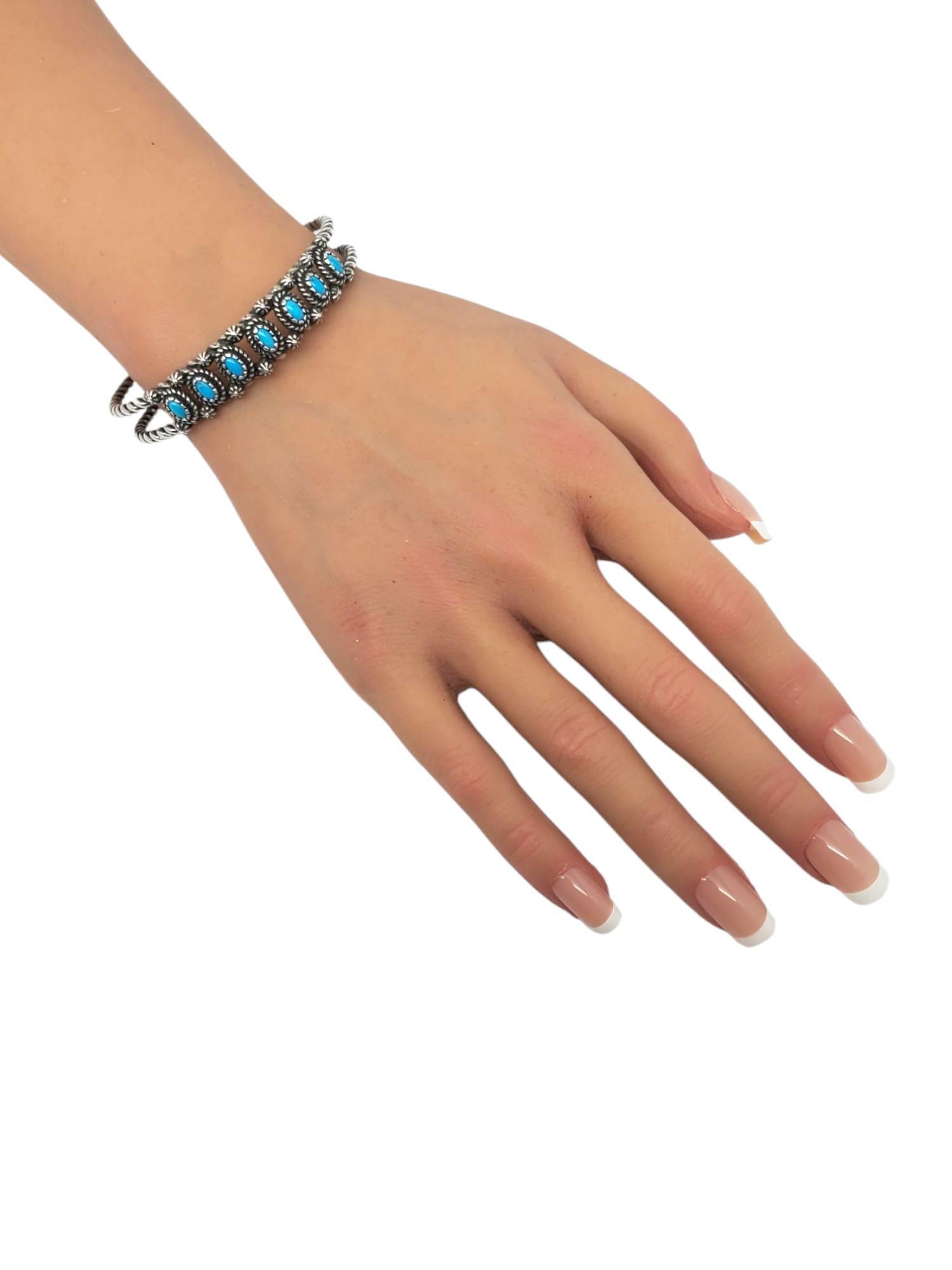 Carolyn Pollack Bracciale in corda di turchese in argento sterling #21621 in vendita 3