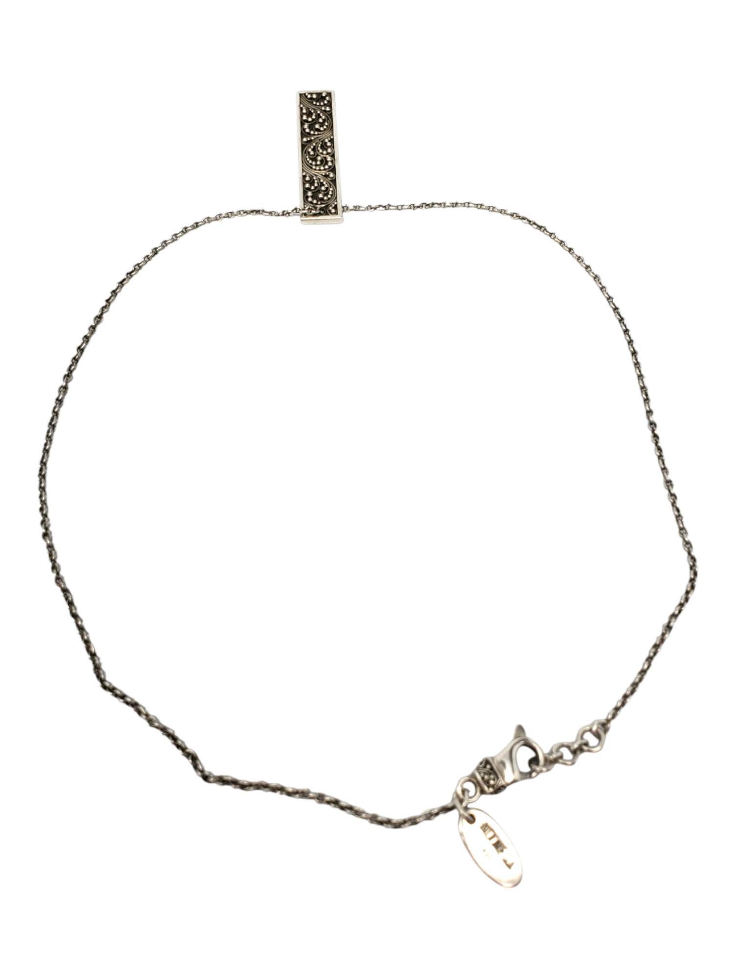 Collana con ciondolo a volute in argento Sterling di Lois Hill #21614 In condizioni buone in vendita a Washington Depot, CT