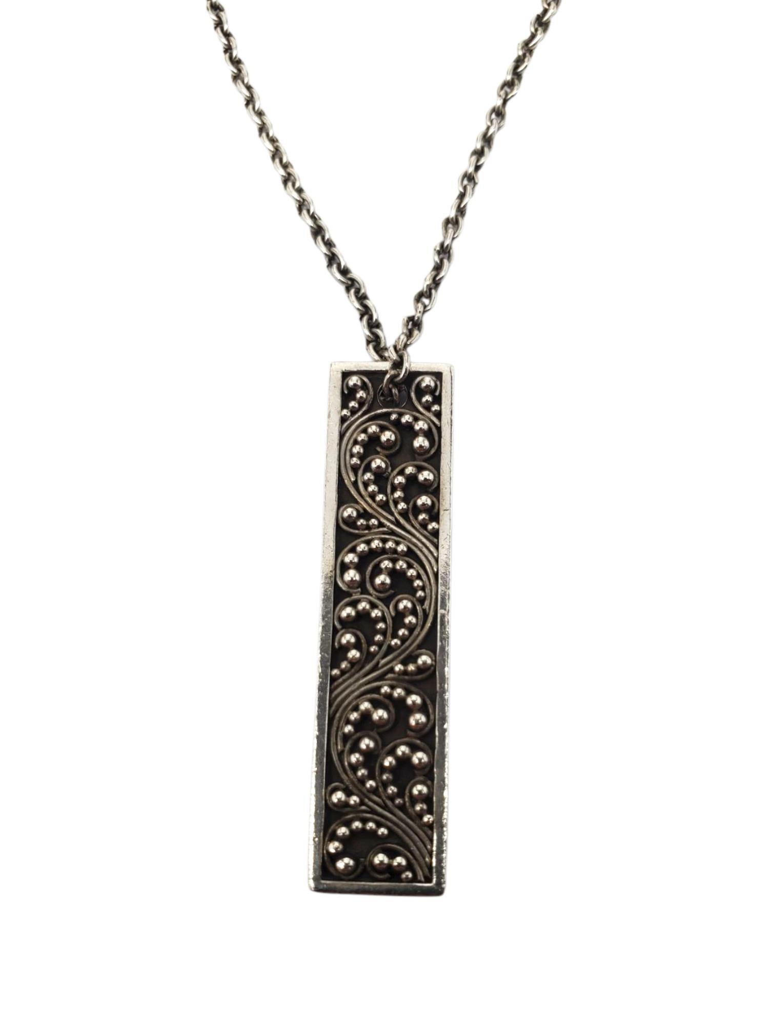 Collana con ciondolo a volute in argento Sterling di Lois Hill #21614 in vendita 1