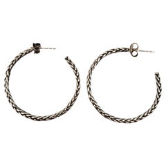 Boucles d'oreilles tressées en argent Zina #21612