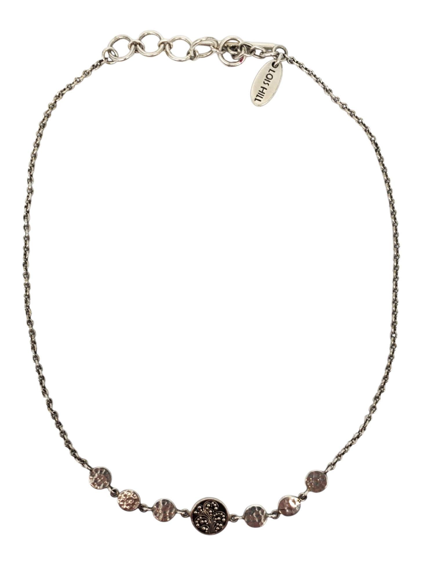 Collana con ciondolo a medaglione in filigrana di Lois Hill Silver #21611