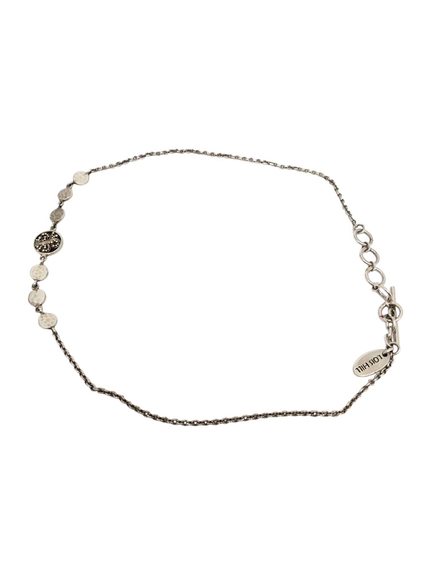Donna Collana con ciondolo a medaglione in filigrana di Lois Hill Silver #21611 in vendita
