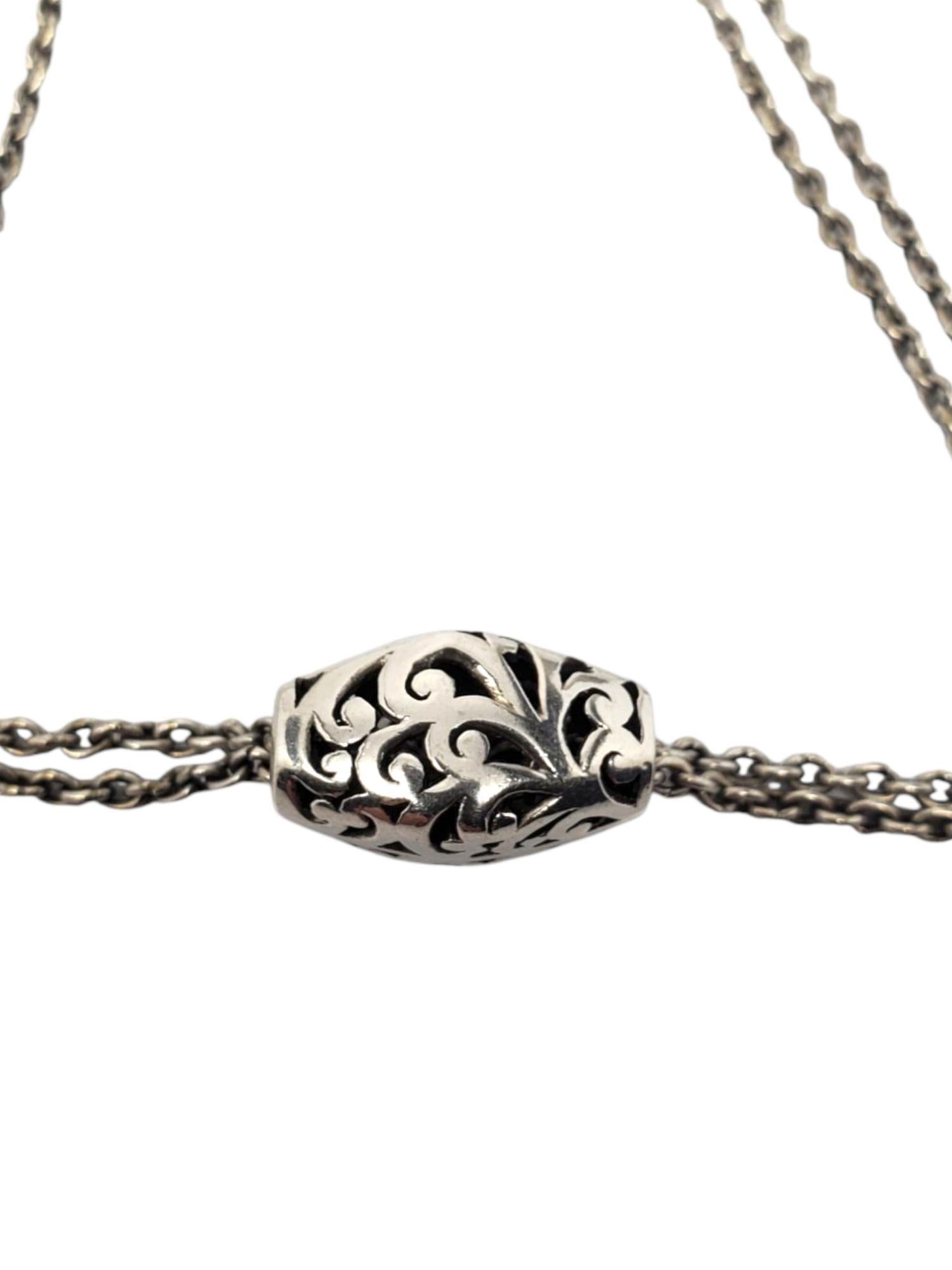 Donna Collana con ciondolo a forma di barile in argento Sterling di Lois Hill #21609 in vendita