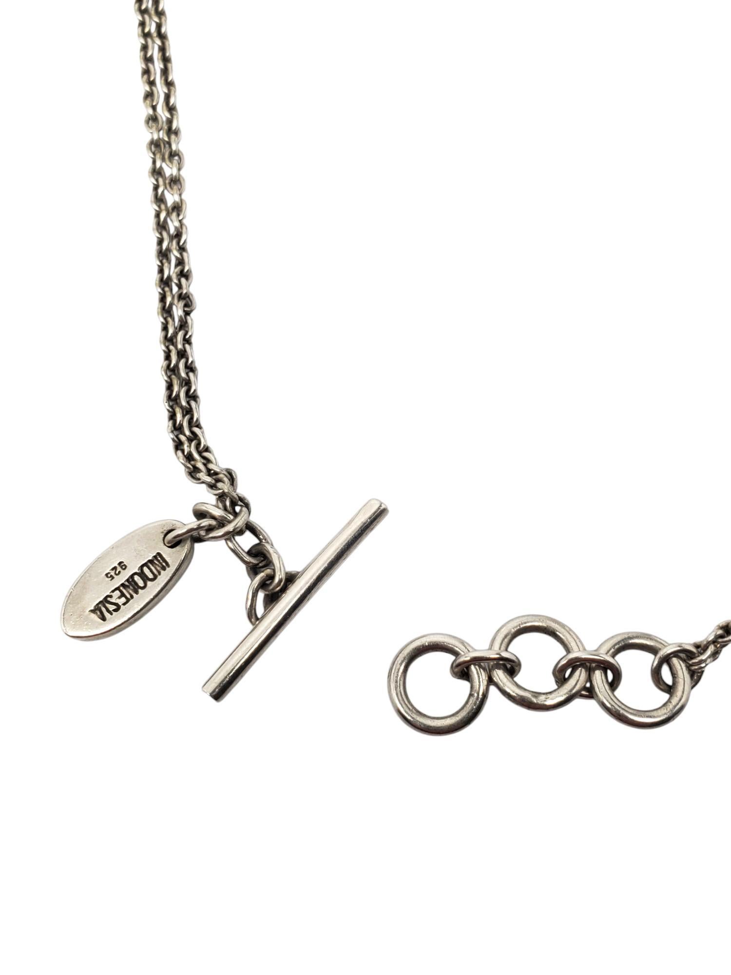 Collana con ciondolo a forma di barile in argento Sterling di Lois Hill #21609 in vendita 2