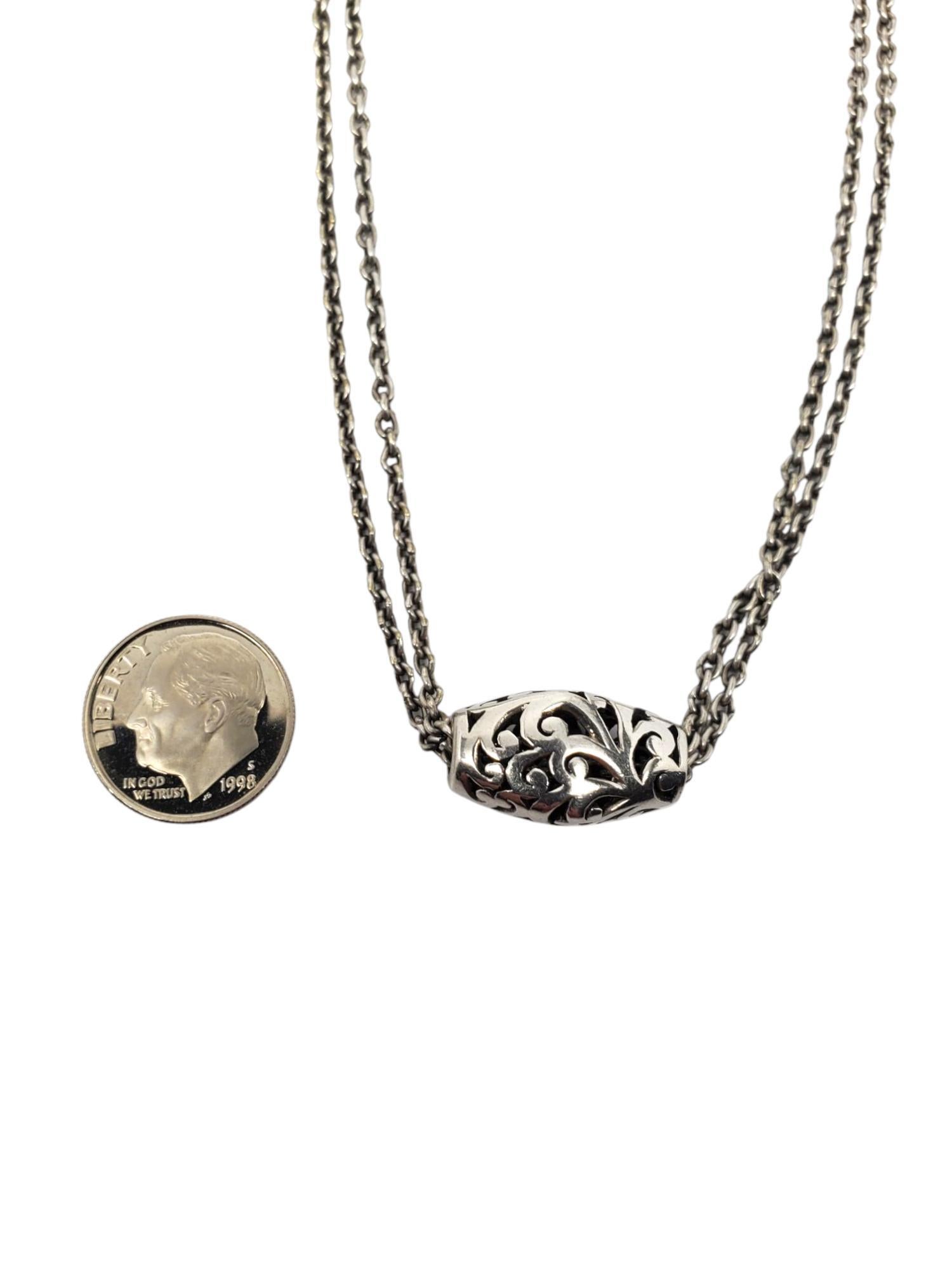 Collana con ciondolo a forma di barile in argento Sterling di Lois Hill #21609 in vendita 1