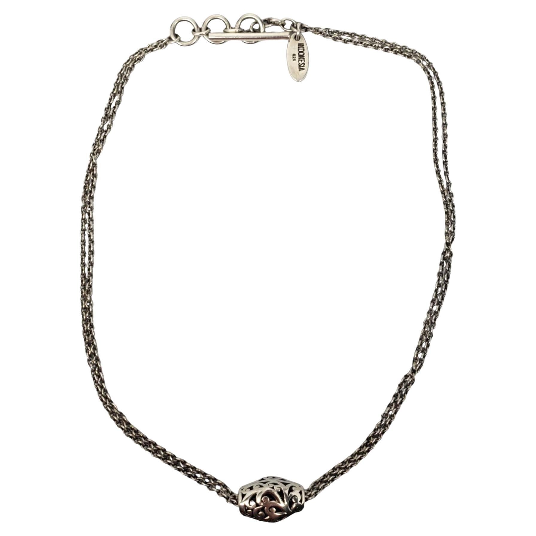 Collana con ciondolo a forma di barile in argento Sterling di Lois Hill #21609 in vendita