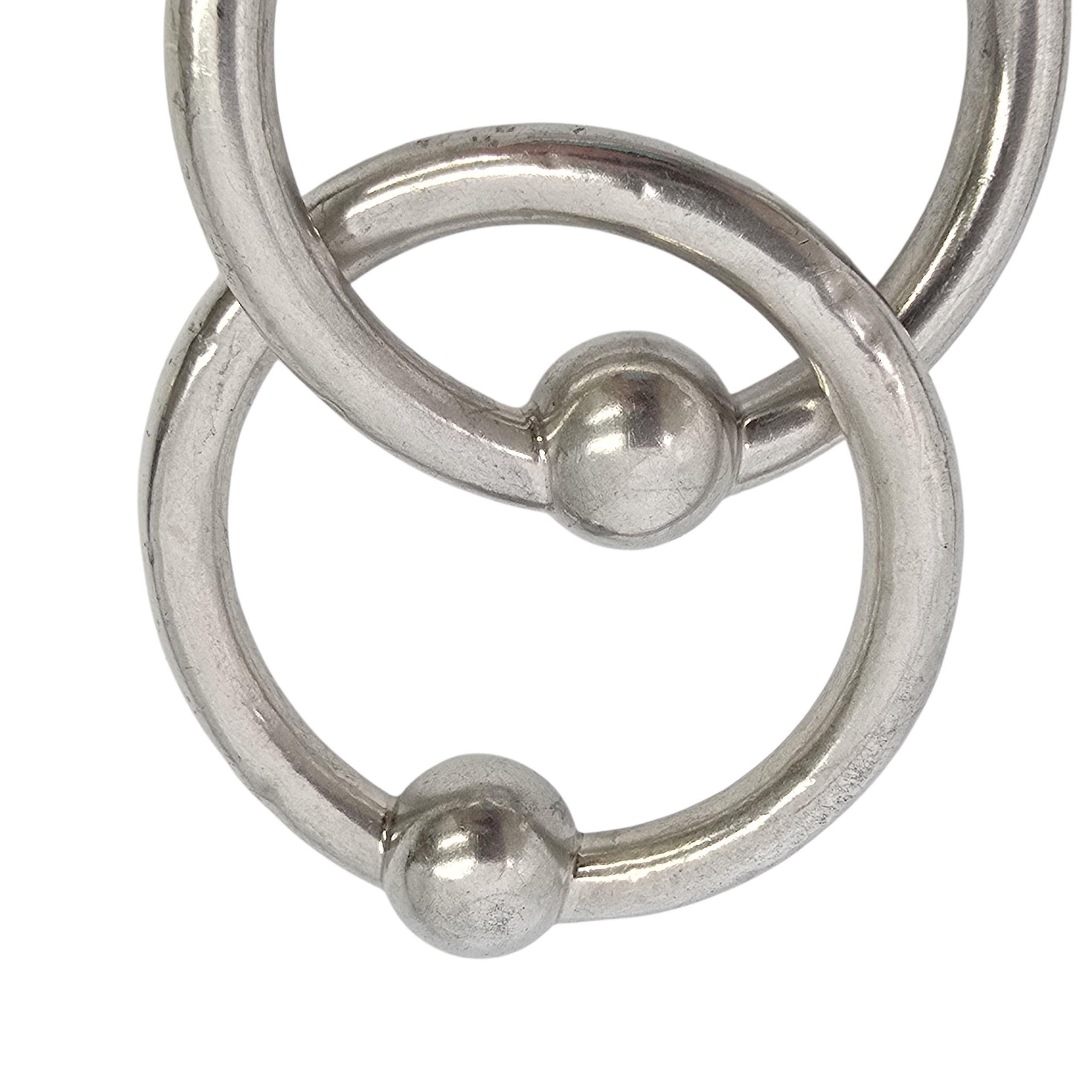 Tiffany & Co Sterling Silver 1837 Double Ring Rattle with Box #22452 For Sale 3