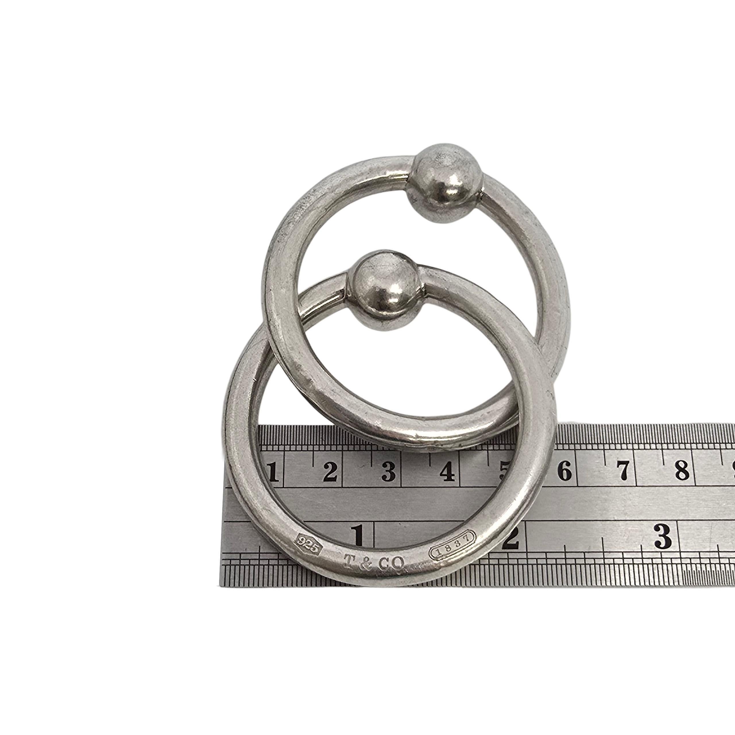 Tiffany & Co Sterling Silver 1837 Double Ring Rattle with Box #22452 For Sale 6