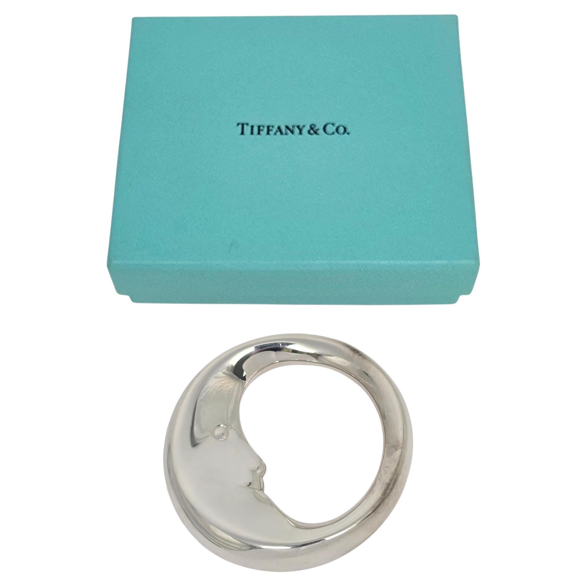 Tiffany & Co. in argento Sterling Man In The Moon - Sonaglio per bambini con scatola #22482
