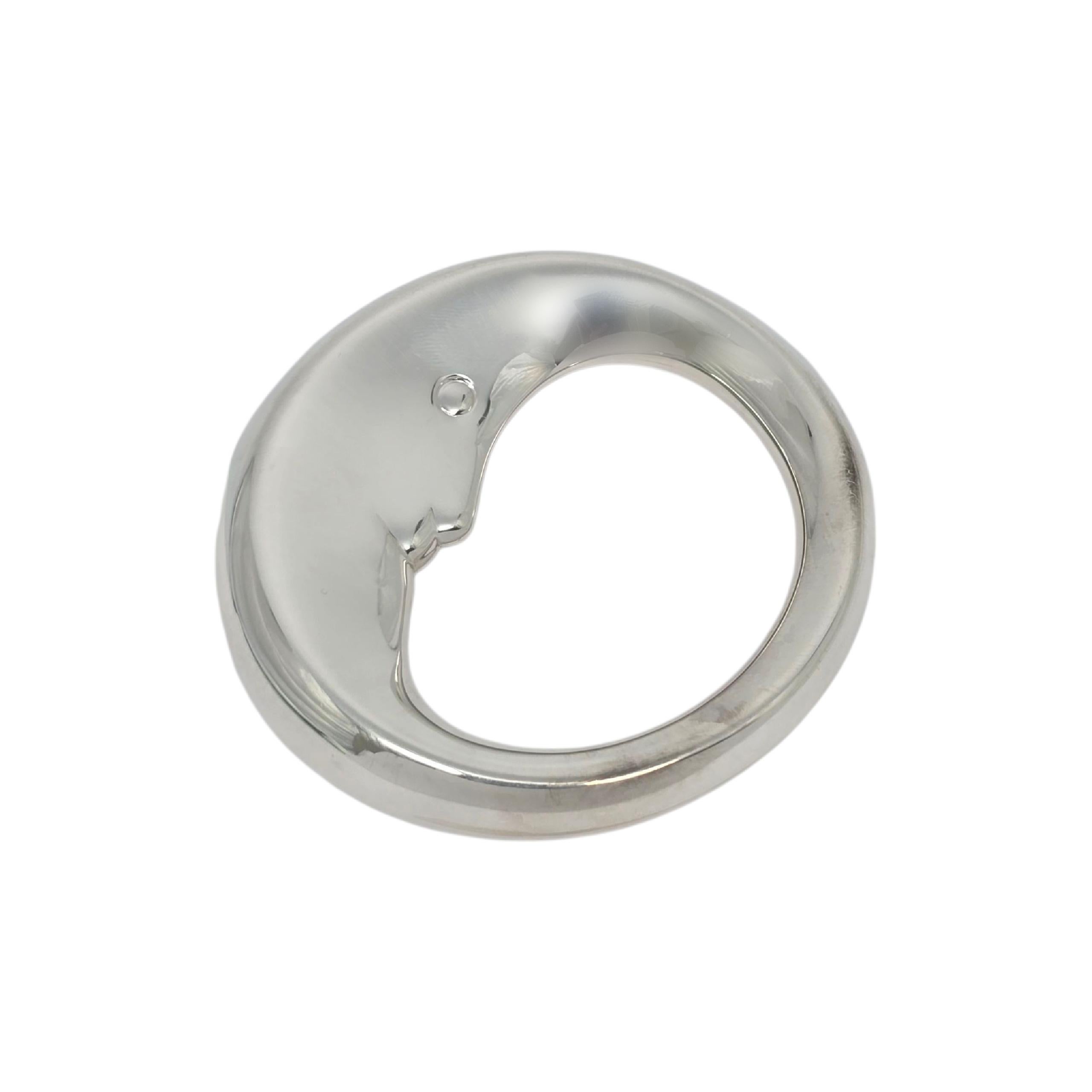Tiffany & Co. in argento Sterling Man In The Moon - Sonaglio per bambini con scatola #22482 in vendita 1