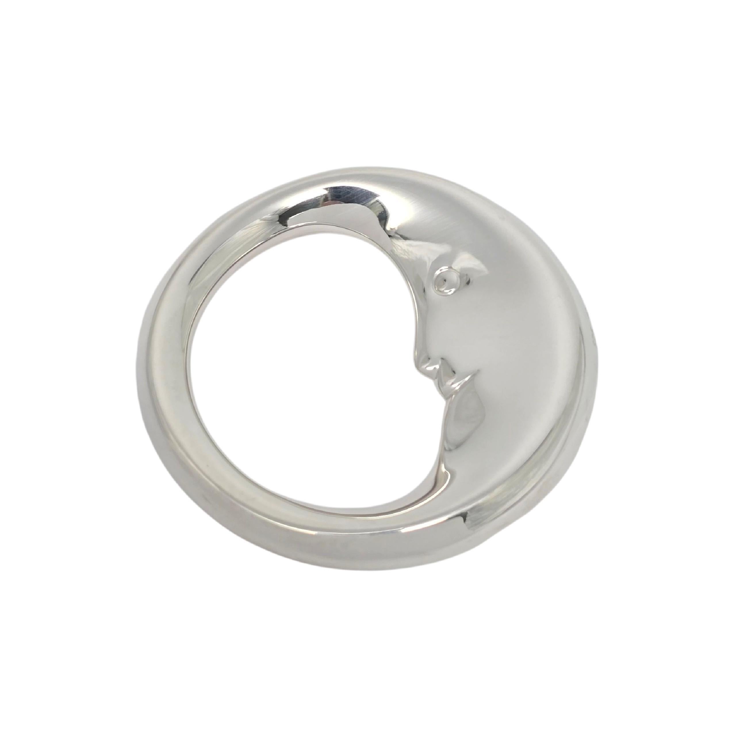 Tiffany & Co. in argento Sterling Man In The Moon - Sonaglio per bambini con scatola #22482 in vendita 2