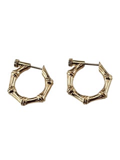 Tiffany & Co. 14K Yellow Gold Bamboo Hoop Earrings #25339