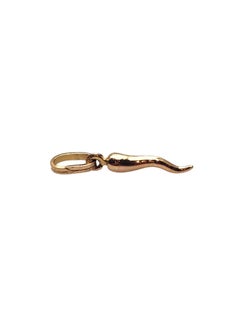 18K Yellow Gold Italian Horn Charm #25698