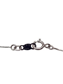 14K White Gold Floating Pearl Station Necklace 17.25" #25828