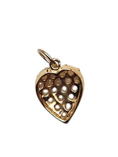 14K Yellow Gold Pearl Heart Charm #25821