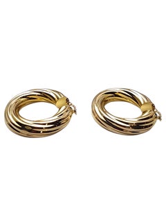 14K Yellow Gold Large Chunky Hoop Earrings #25798