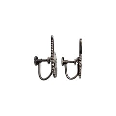 Georg Jensen Denmark Sterling Silver 92B Snail Shell Clip-On Earrings #25817