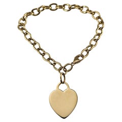Tiffany & Co. 18K Yellow Gold Heart Tag Charm Bracelet #25895