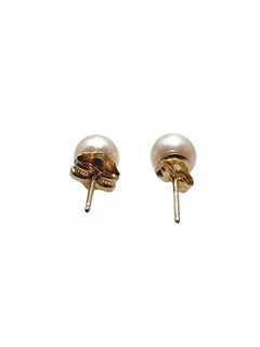 14K Yellow Gold 5mm Pearl Stud Earrings #25857