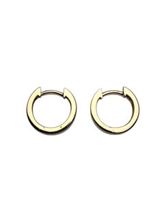 14K Yellow Gold Mini Hinged Hoop Earrings #25856