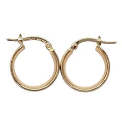 14K Yellow Gold Ribbed Wide Huggie Hoop Earrings #25726