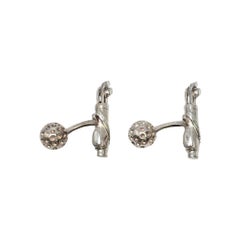 Tiffany & Co Sterling Silver Golf Bag and Golf Ball Cufflinks #25972
