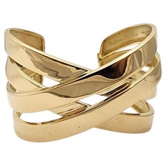 Vintage Tiffany & Co. Paloma Picasso France 18K Yellow Gold Cuff Bracelet #25991