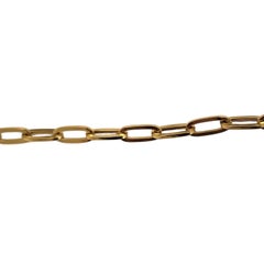 18K Yellow Gold Paperclip Link Necklace #25864