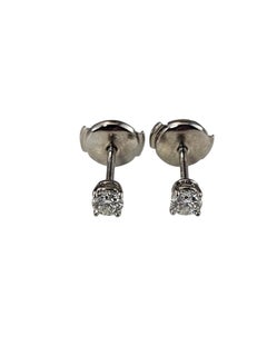 Tiffany & Co. Pendientes de platino con diamante brillante redondo #25940