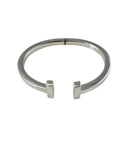 Tiffany & Co. Sterling Silver T Square Hinged Cuff Bracelet #26014