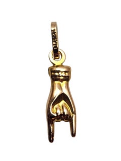 14K Yellow Gold Mano Cornuto Pendant #26103