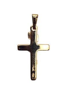 14K Yellow and White Gold Crucifix Pendant #26079