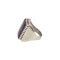Native American Rick Tolino Sterling Silver Sugilite Inlay Ring Size 9 #26082