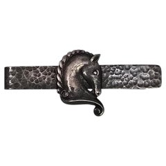 Margo de Taxco Mexico Sterling Silver 5160 Horse Head Money Clip Tie Bar #26080