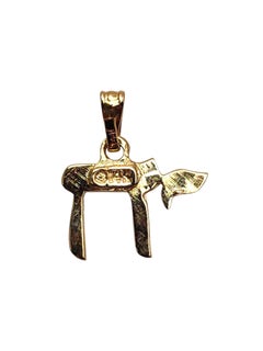 14K Yellow Gold Chai Symbol Charm #26090