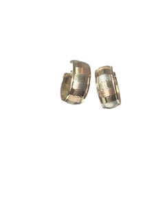 14K Tri-Color Gold Hoop Earrings #25094