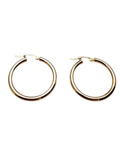 14K Yellow Gold Hoop Earrings #25806