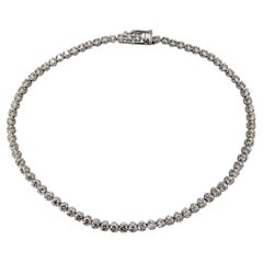 14K White Gold Diamond Tennis Bracelet #26218