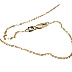 14K Yellow Gold Small Cross Pendant Necklace #26153