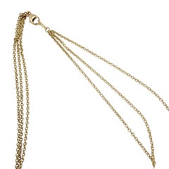 18K Yellow Gold Triple-Strand Chain Necklace 18" #26150