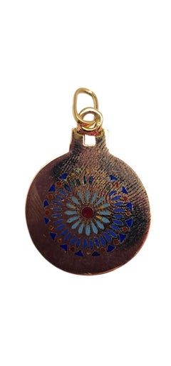 18K Yellow Gold Pique De Jour Notre Dame Pendant #25321