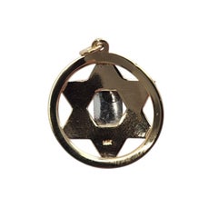 14K Two Tone Yellow and White Gold Star of David Charm #26263