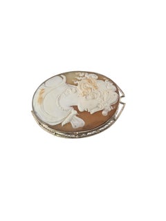 10K Yellow Gold Cameo Brooch/Pendant #26225