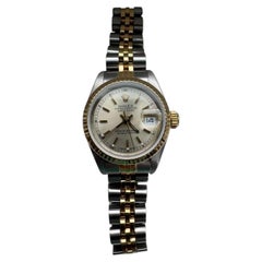 1989 Rolex Ladies Watch 69173 Two Tone Silver Dial Jubilee Band #26297